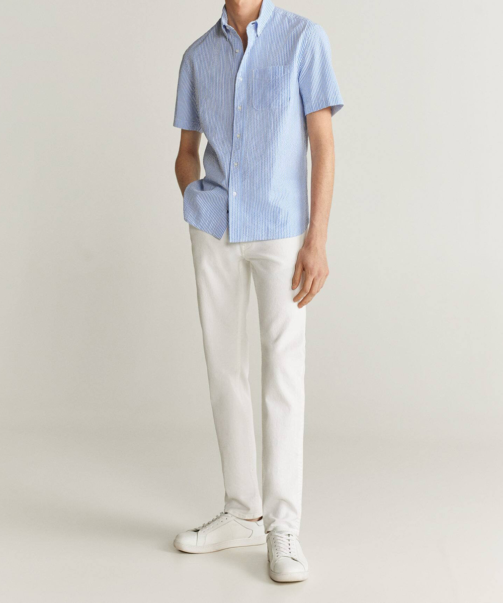 Camasa Mango, albastru, XS