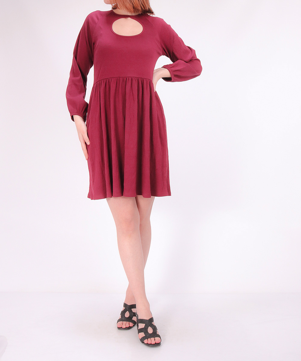 Rochie scurta Noisy May, grena, M