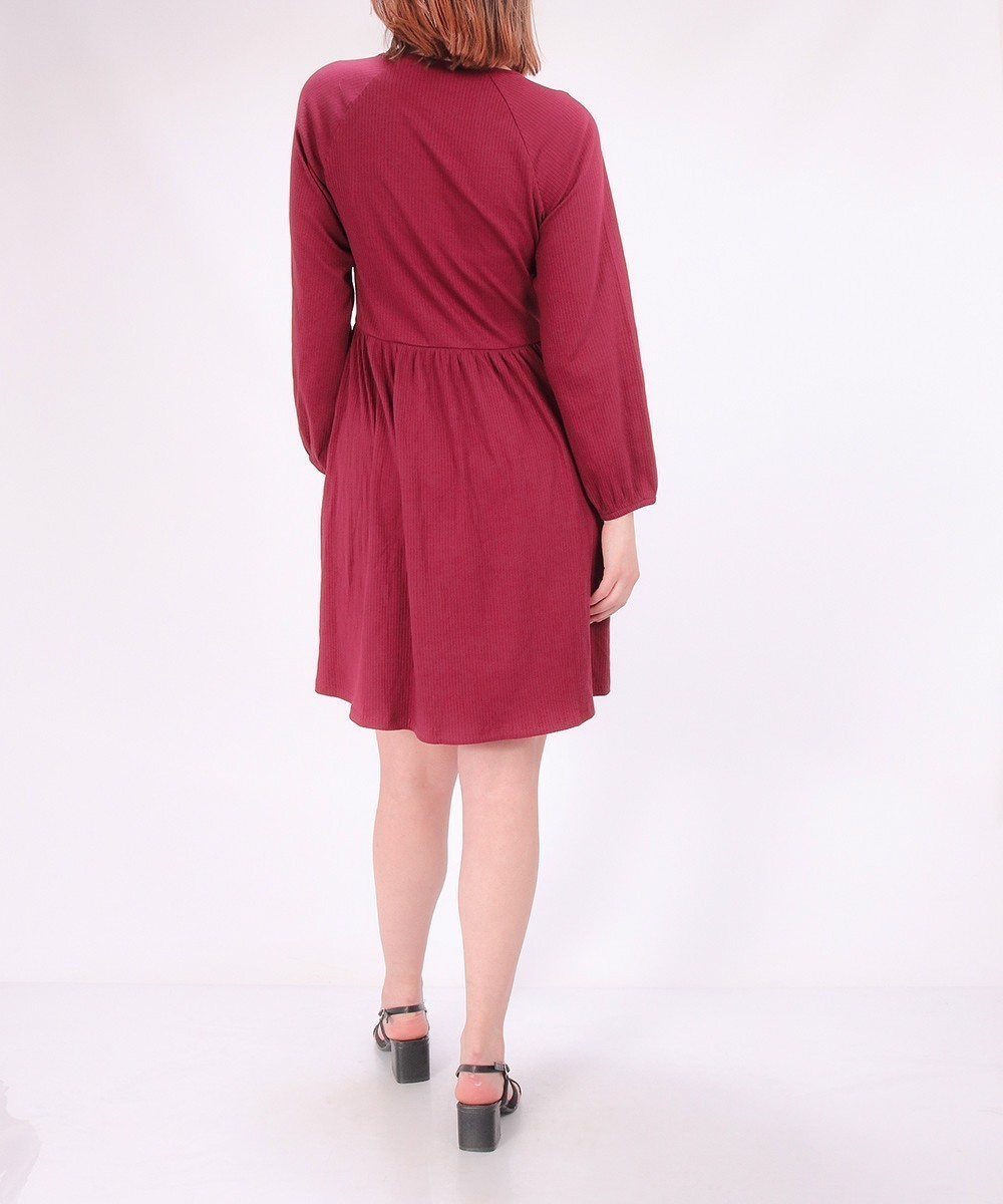 Rochie scurta Noisy May, grena, M - 1 | YEO