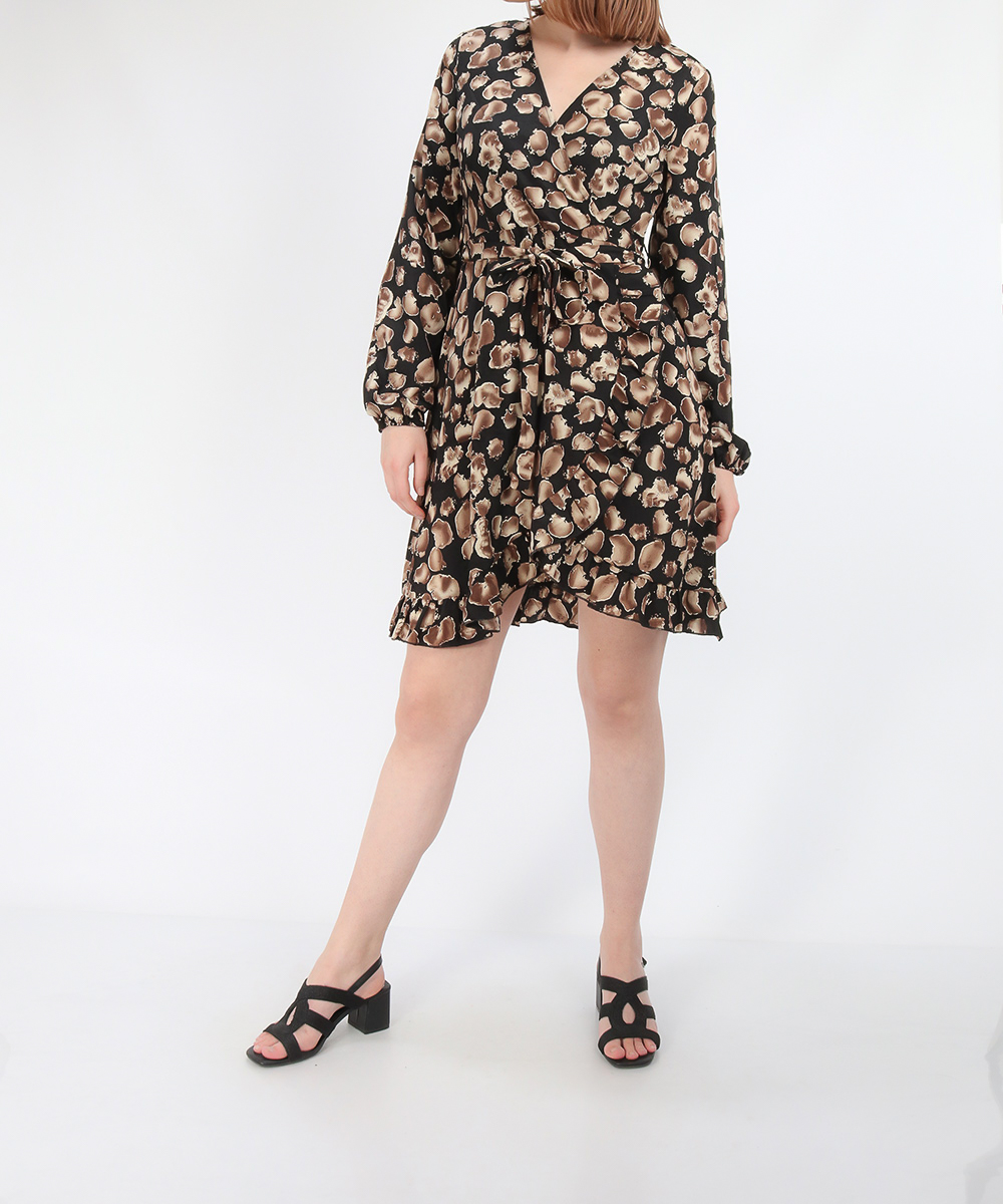 Rochie scurta Blue Vanilla, negru/maro, 38