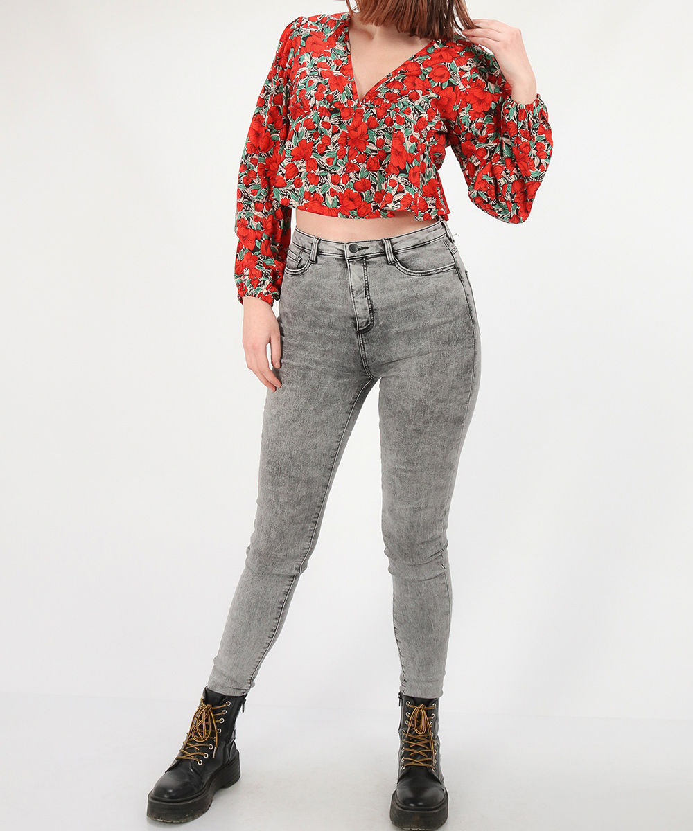 Bluza shein, floral, s