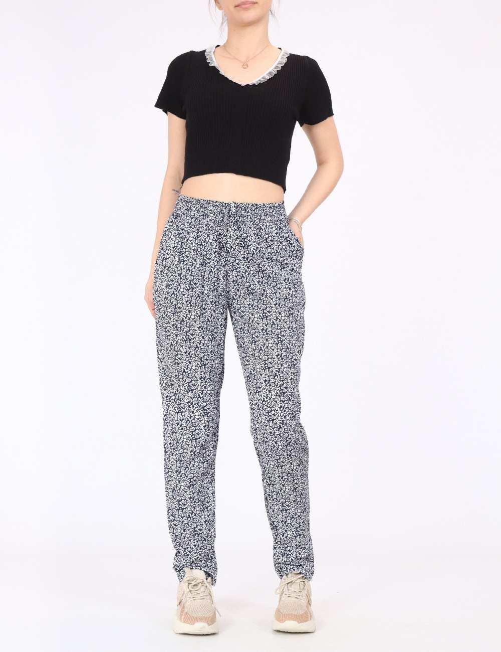 Pantaloni Hailys, bleumarin, S - 1 | YEO