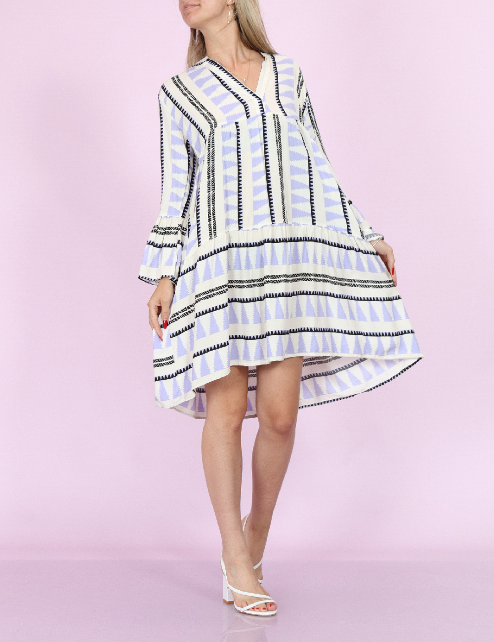 Rochie scurta Hailys, ecru, M