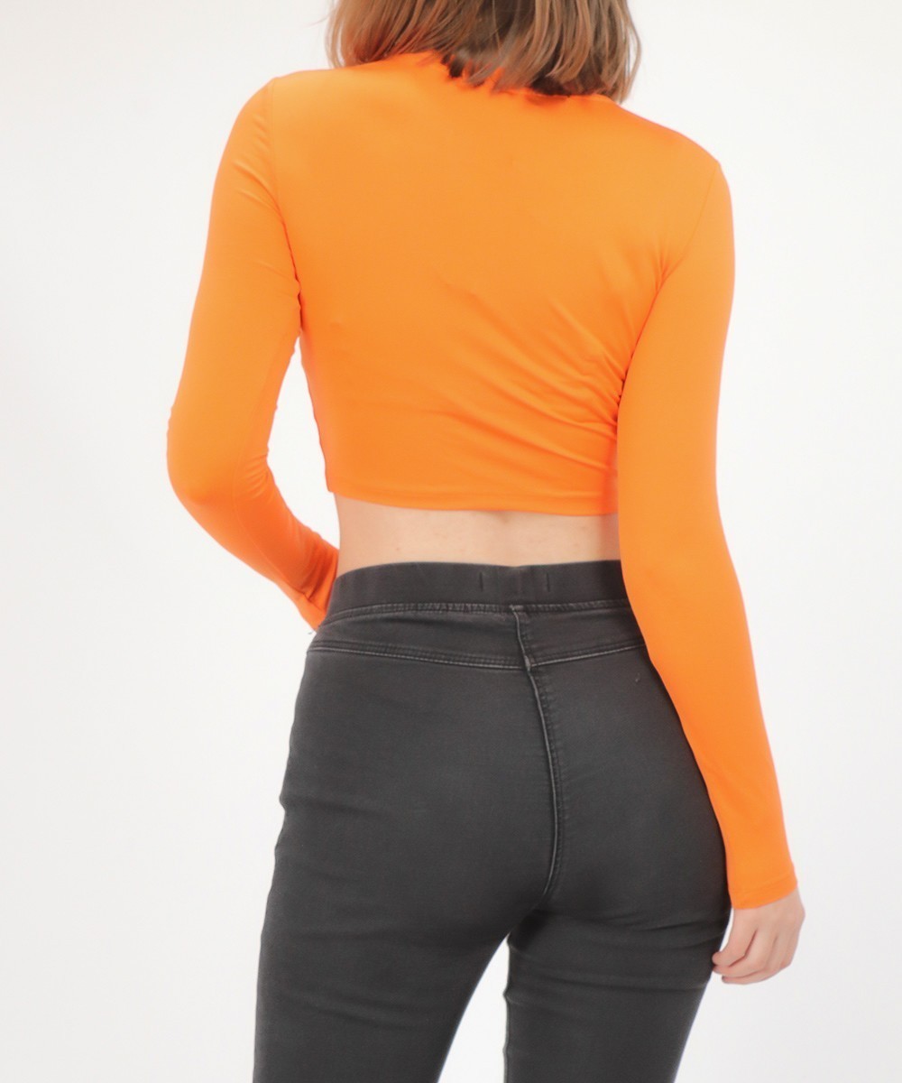 Top Bershka, portocaliu, S - 1 | YEO