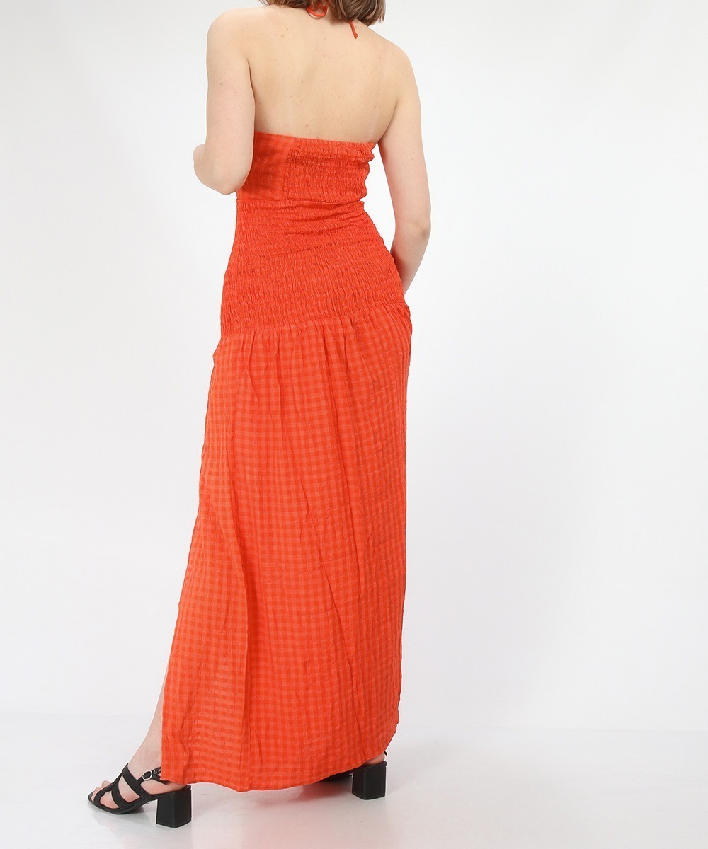 Rochie lunga Bershka, portocaliu, L - 1 | YEO