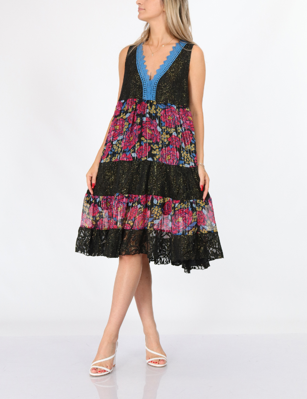 Rochie medie Savage Culture, mix culori