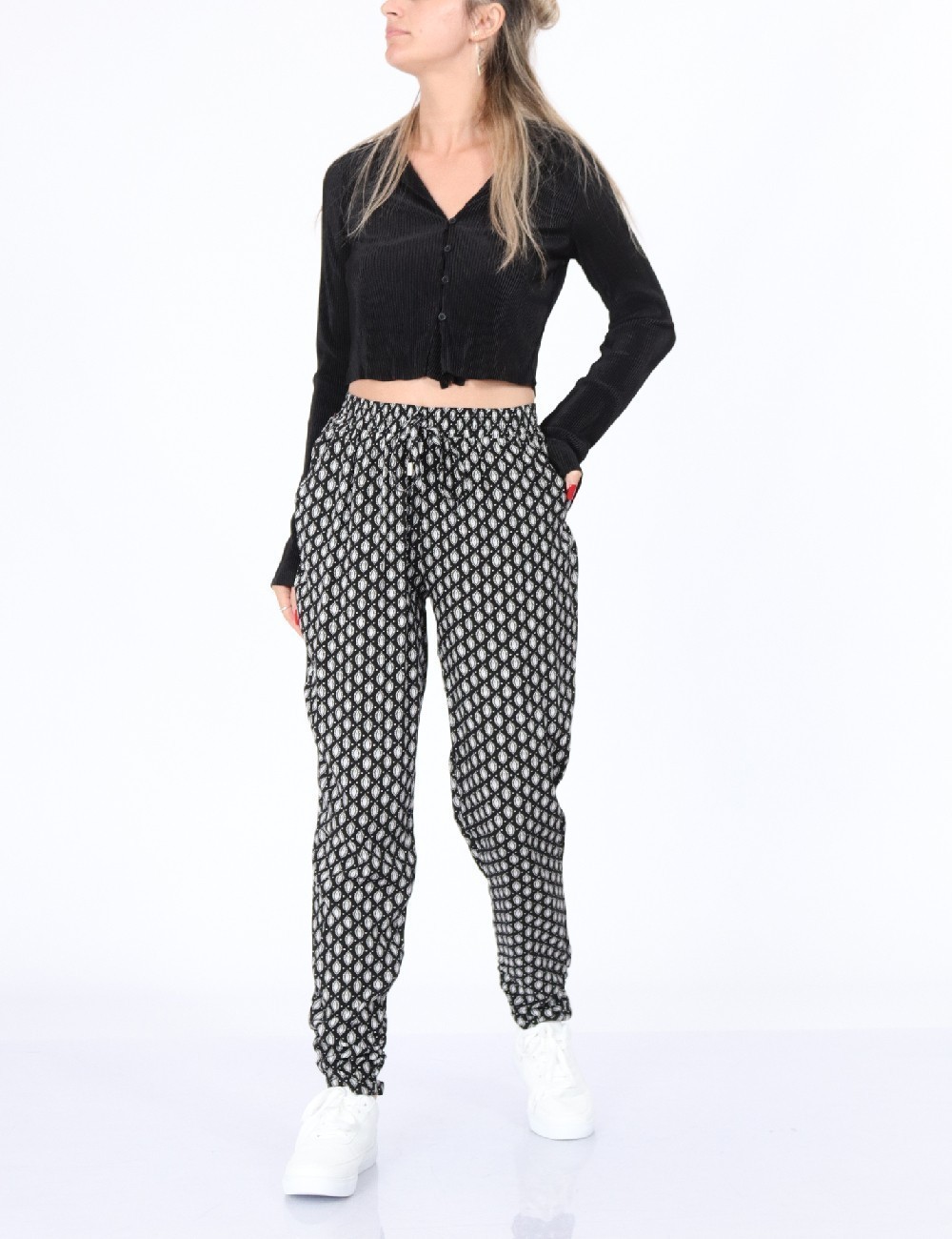 Pantaloni Hailys, negru, XS - 1 | YEO