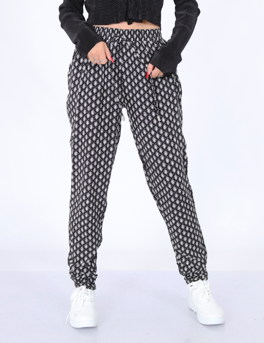 Pantaloni Hailys, negru, XS