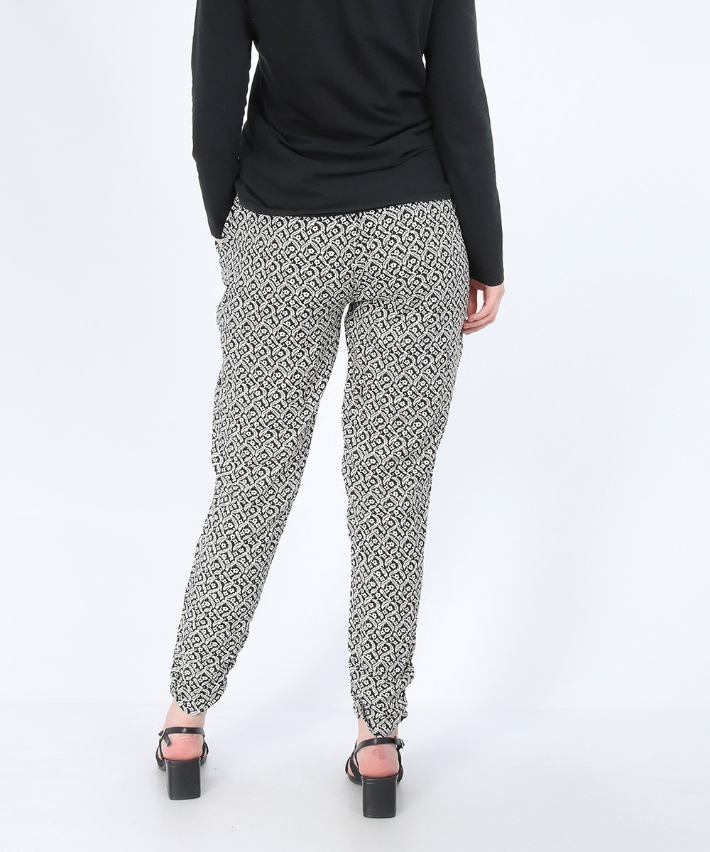Pantaloni Hailys, alb-negru, S - 1 | YEO