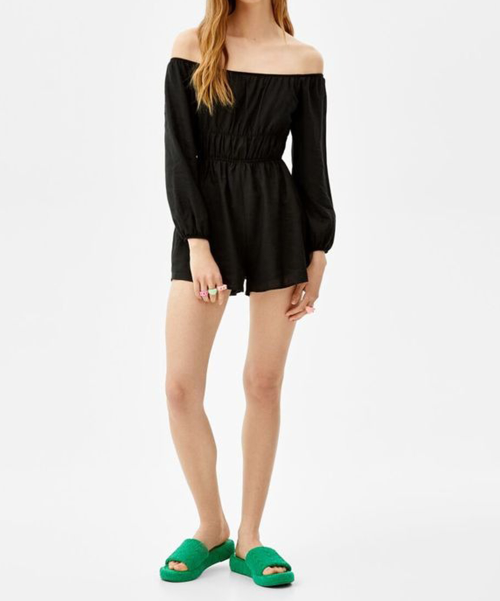 Salopeta Bershka, negru, L