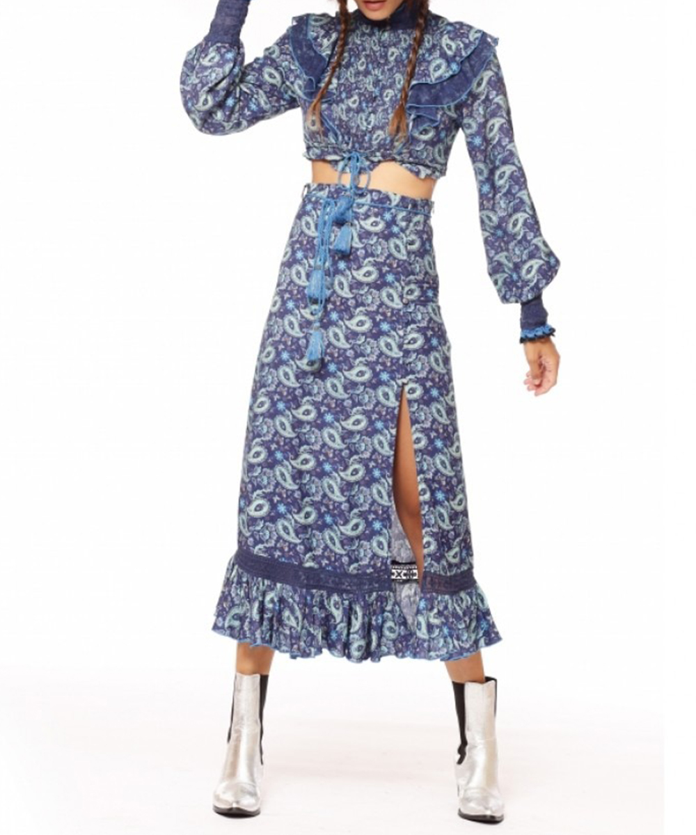 Fusta Savage Culture, albastru, L