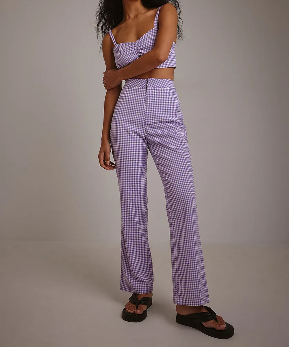Pantaloni NA-KD, mov, 40