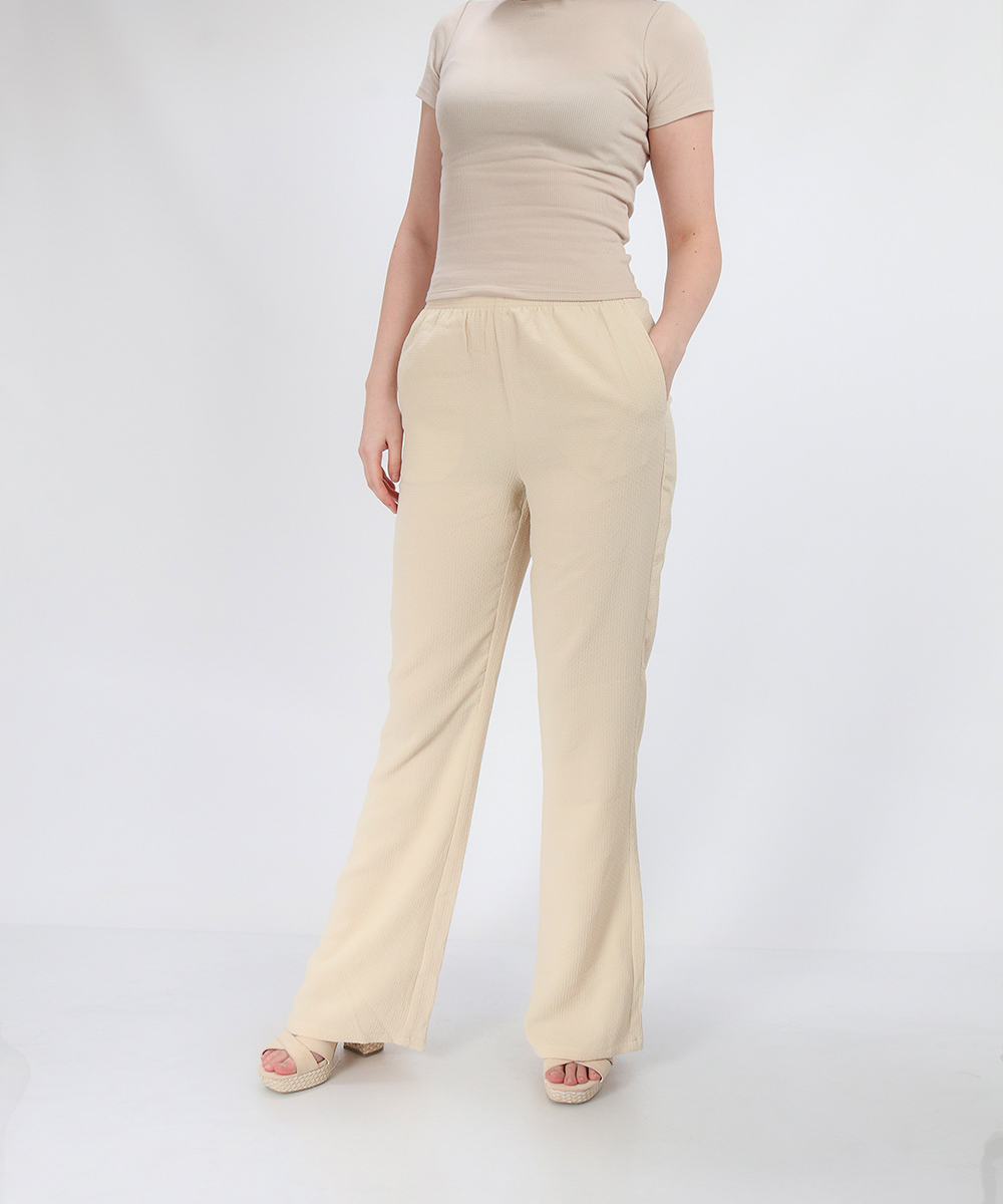 Pantaloni Reserved, crem, L