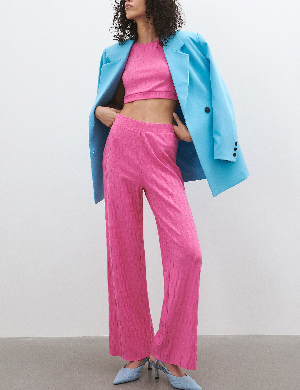 Pantaloni Reserved, roz, XS