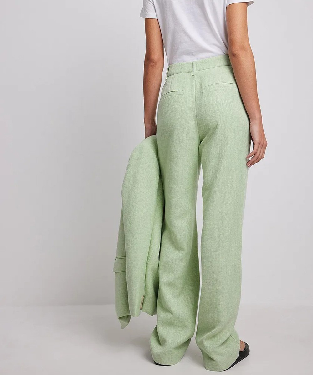 Pantaloni NA-KD, verde, 34 - 1 | YEO