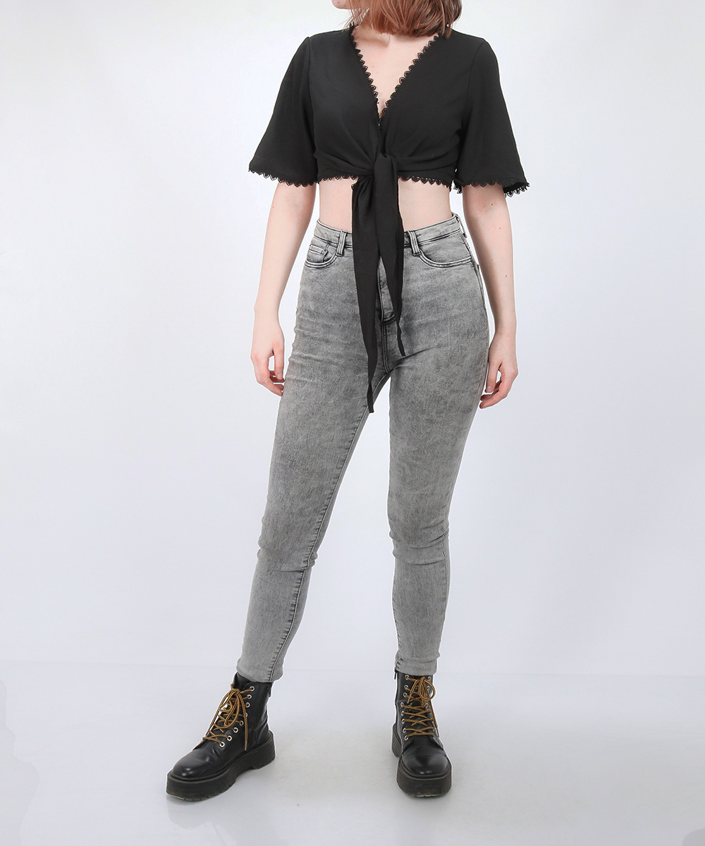 Top shein, negru, m