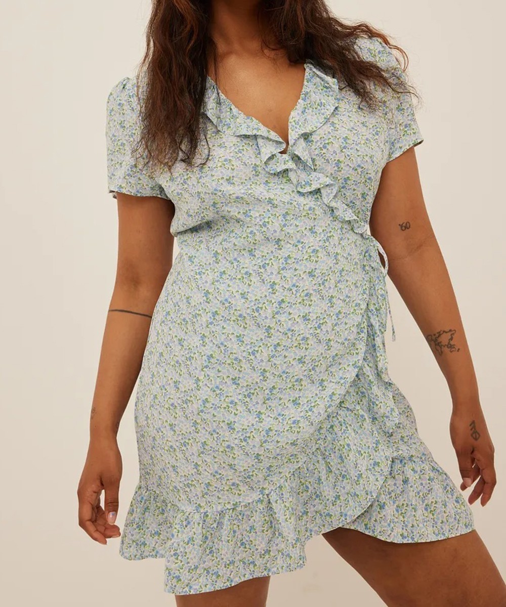 Rochie scurta NA-KD, albastru, 40 - 1 | YEO