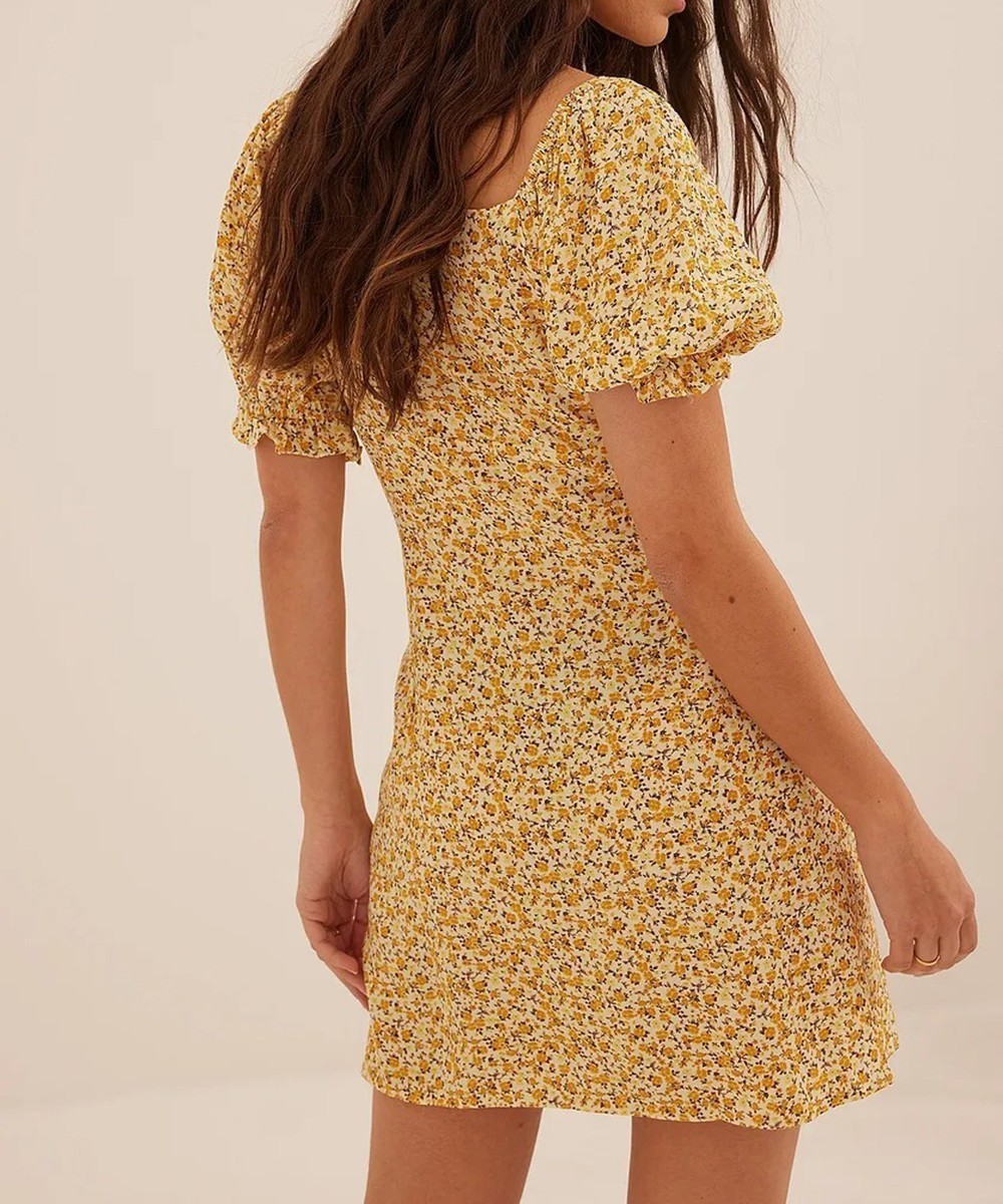 Rochie scurta NA-KD, galben, 34 - 1 | YEO