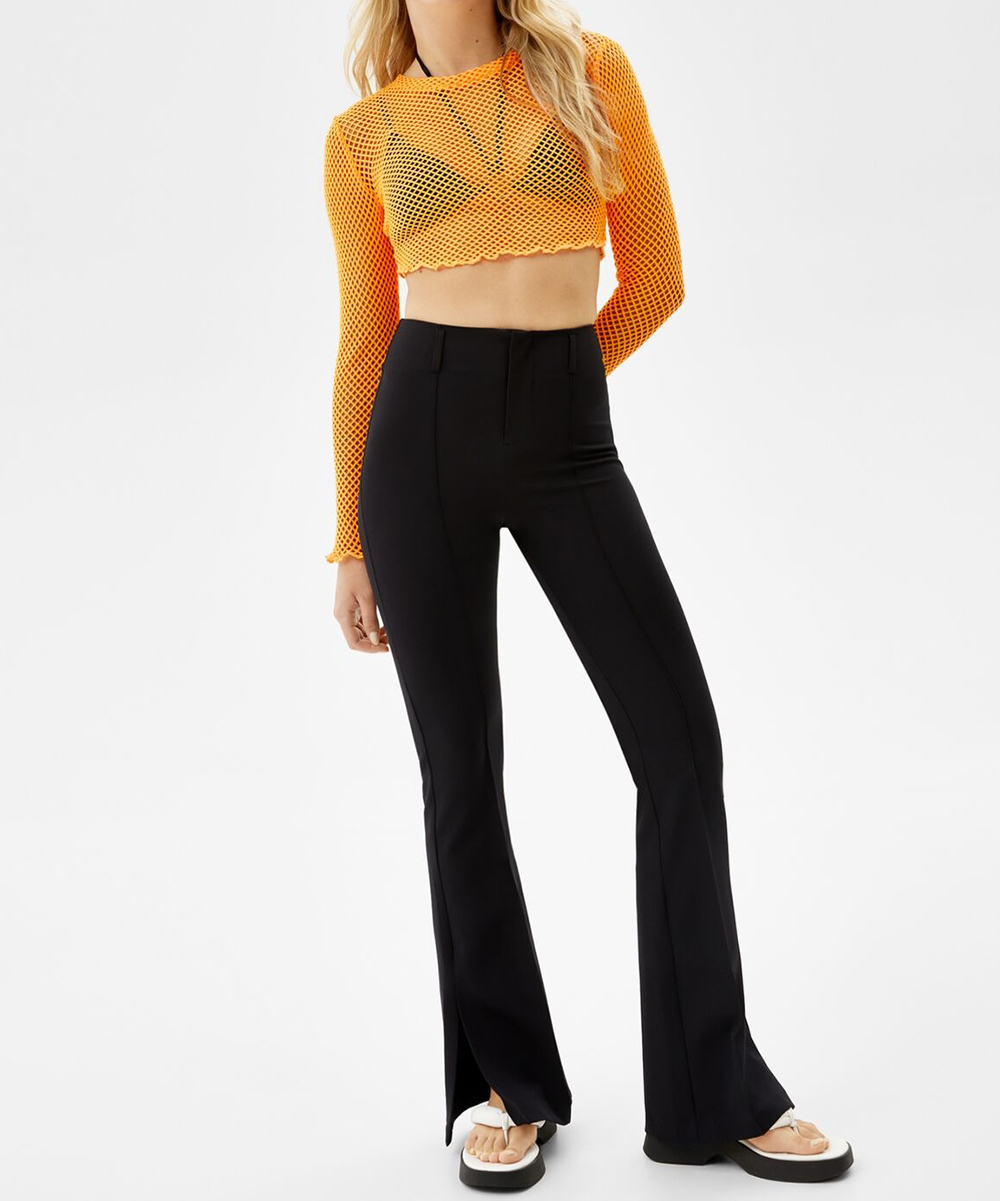 Top Bershka, portocaliu, M