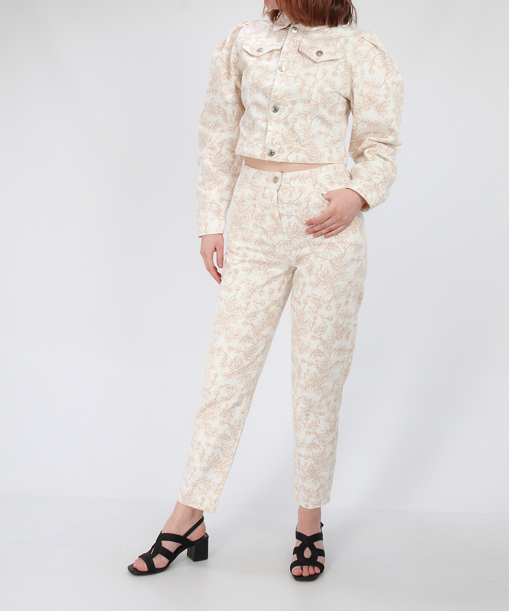 Pantaloni Reserved, crem, S