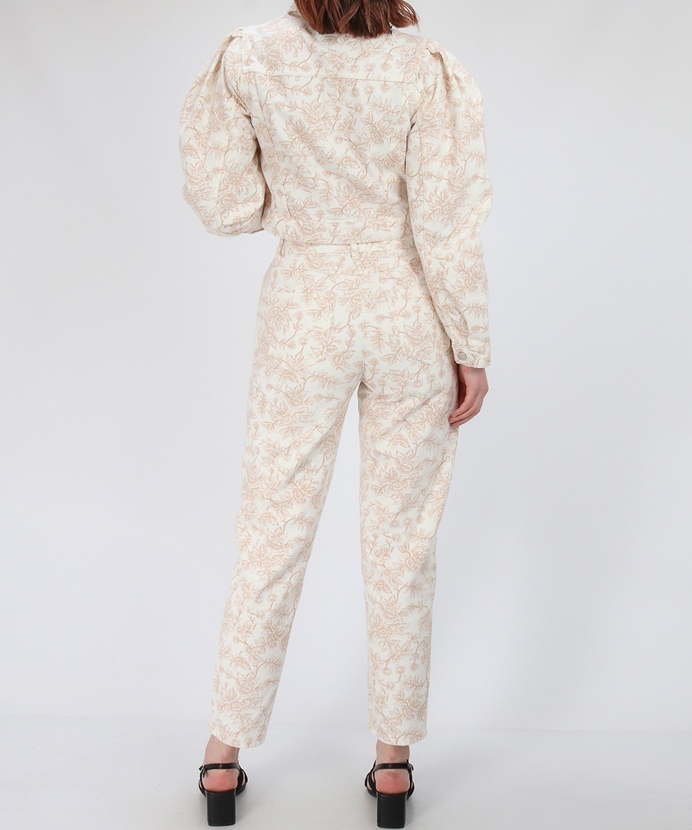 Pantaloni Reserved, crem, S - 1 | YEO