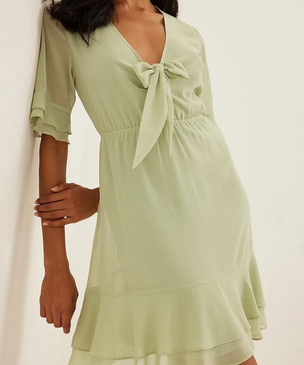 Rochie scurta NA-KD, verde, 40 - 1 | YEO