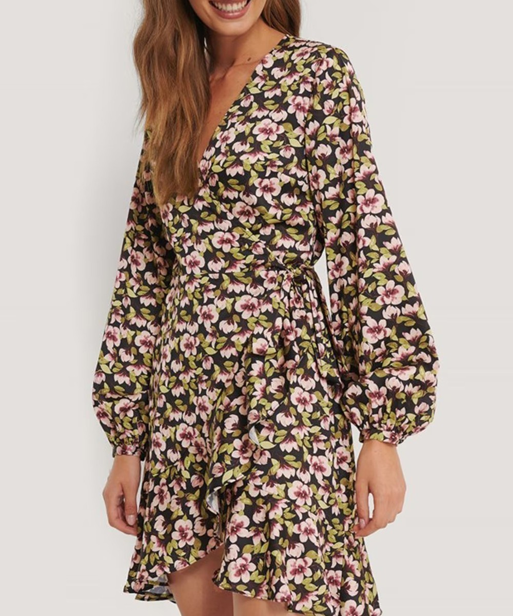 Rochie scurta NA-KD, floral, 34 - 1 | YEO