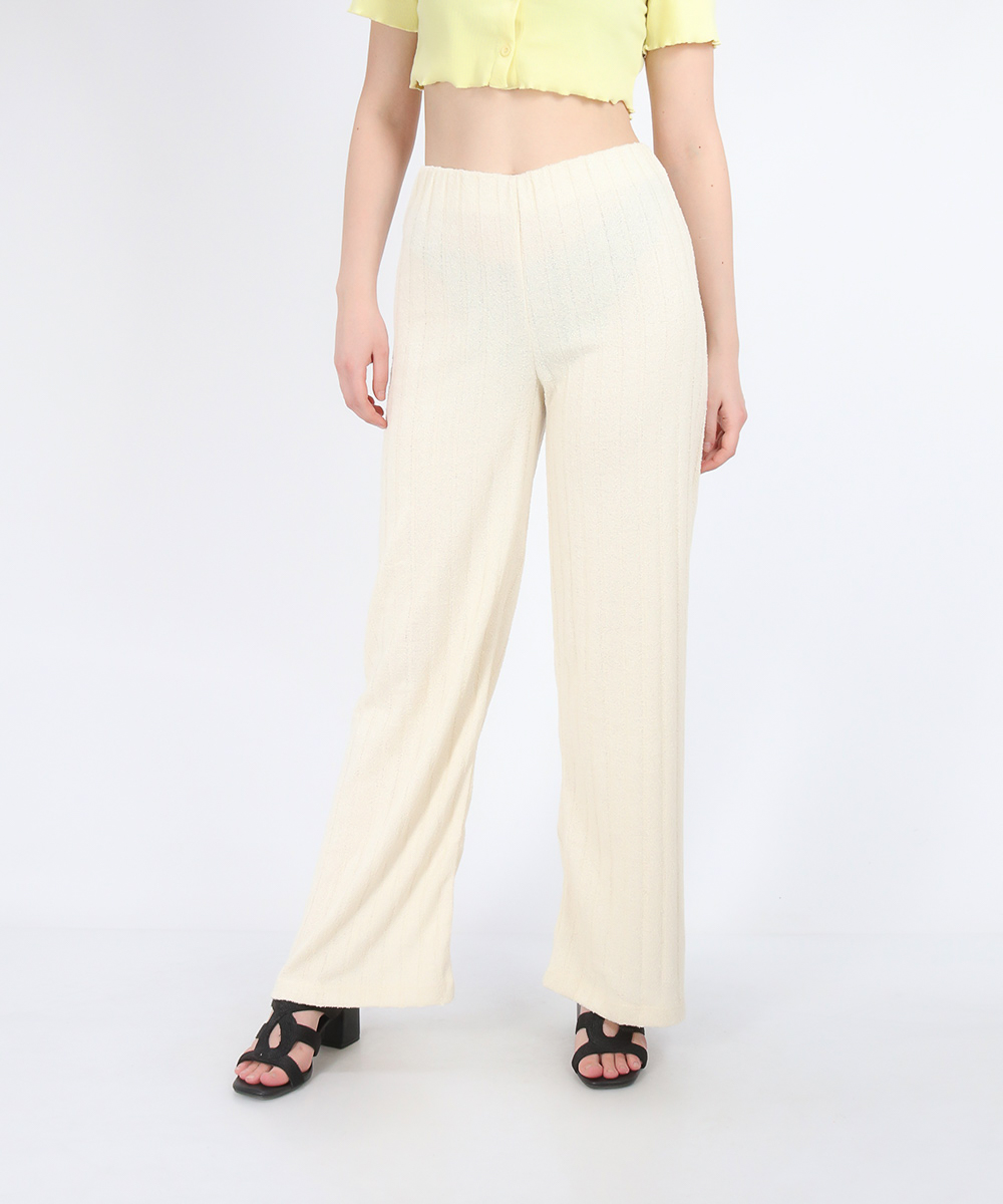 Pantaloni Reserved, crem, M
