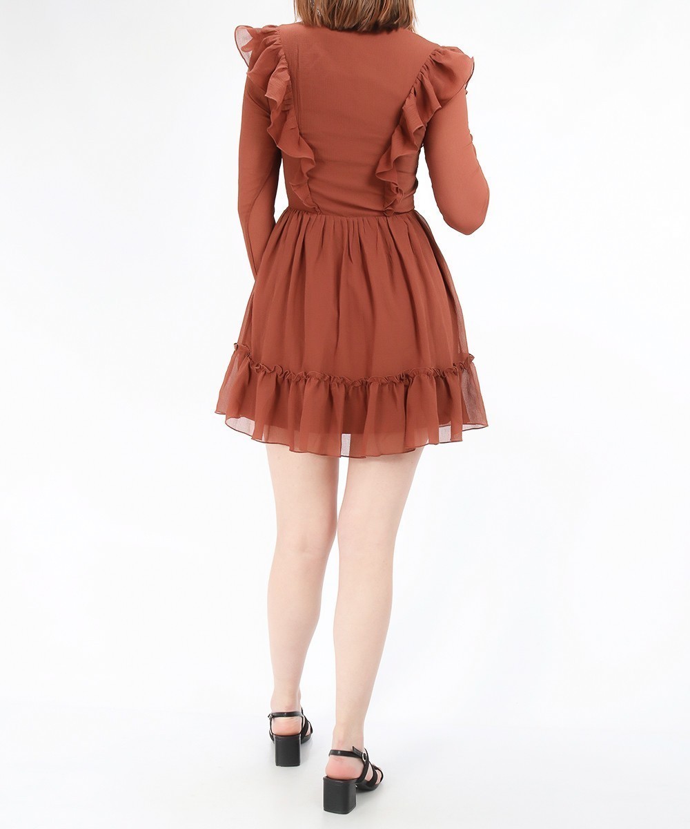 Rochie scurta NA-KD, maro, 36 - 1 | YEO