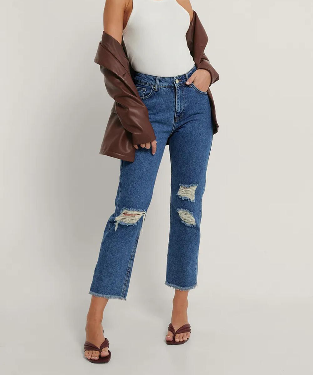 Blugi NA-KD, albastru, 36