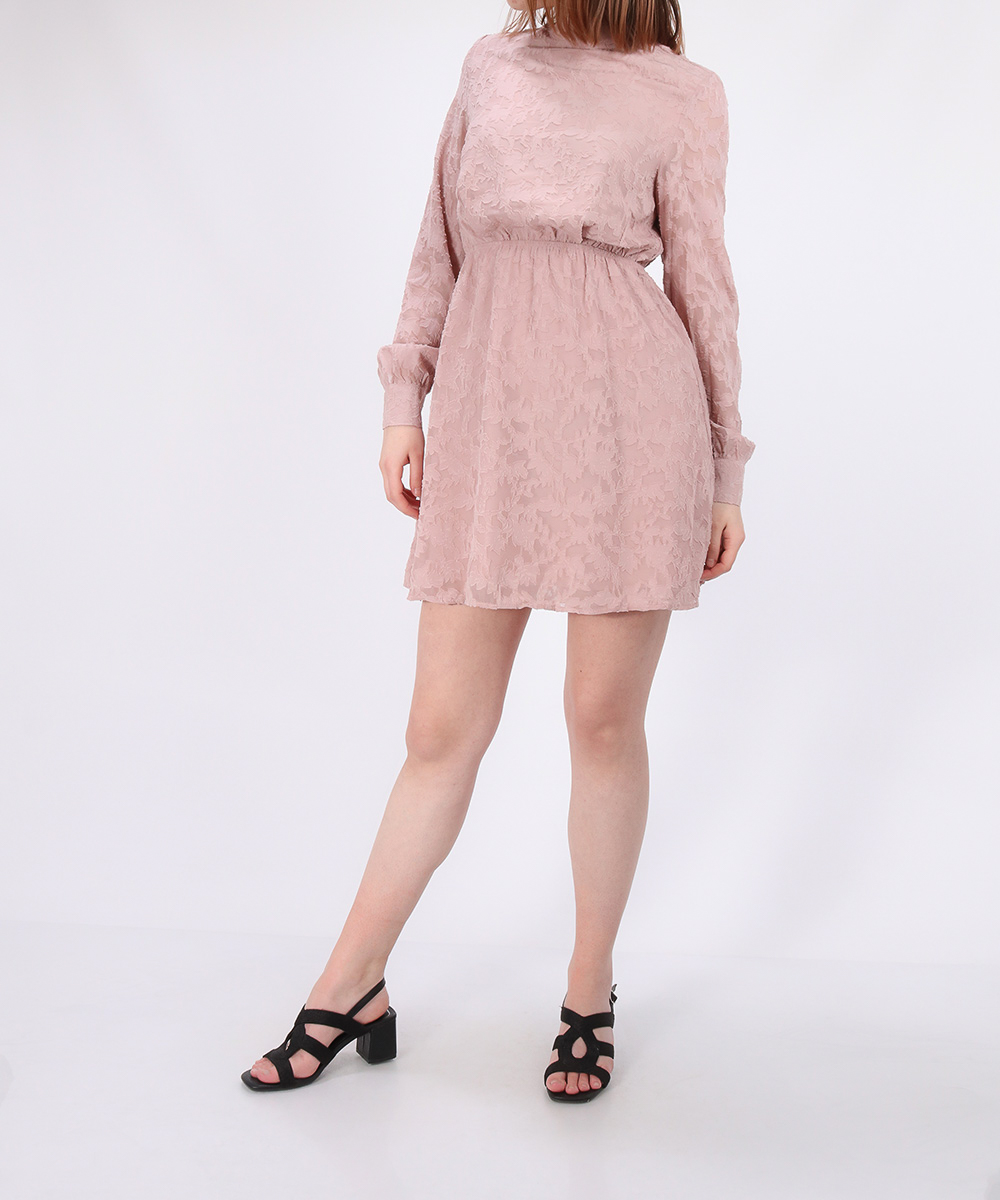 Rochie scurta NA-KD, roz pudra inchis, 36