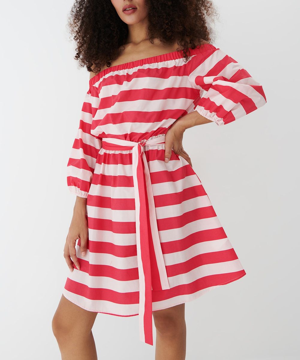 Rochie scurta Mohito, roz/alb, 32