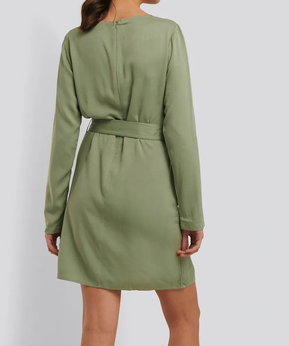 Rochie scurta NA-KD, verde, 34 - 1 | YEO
