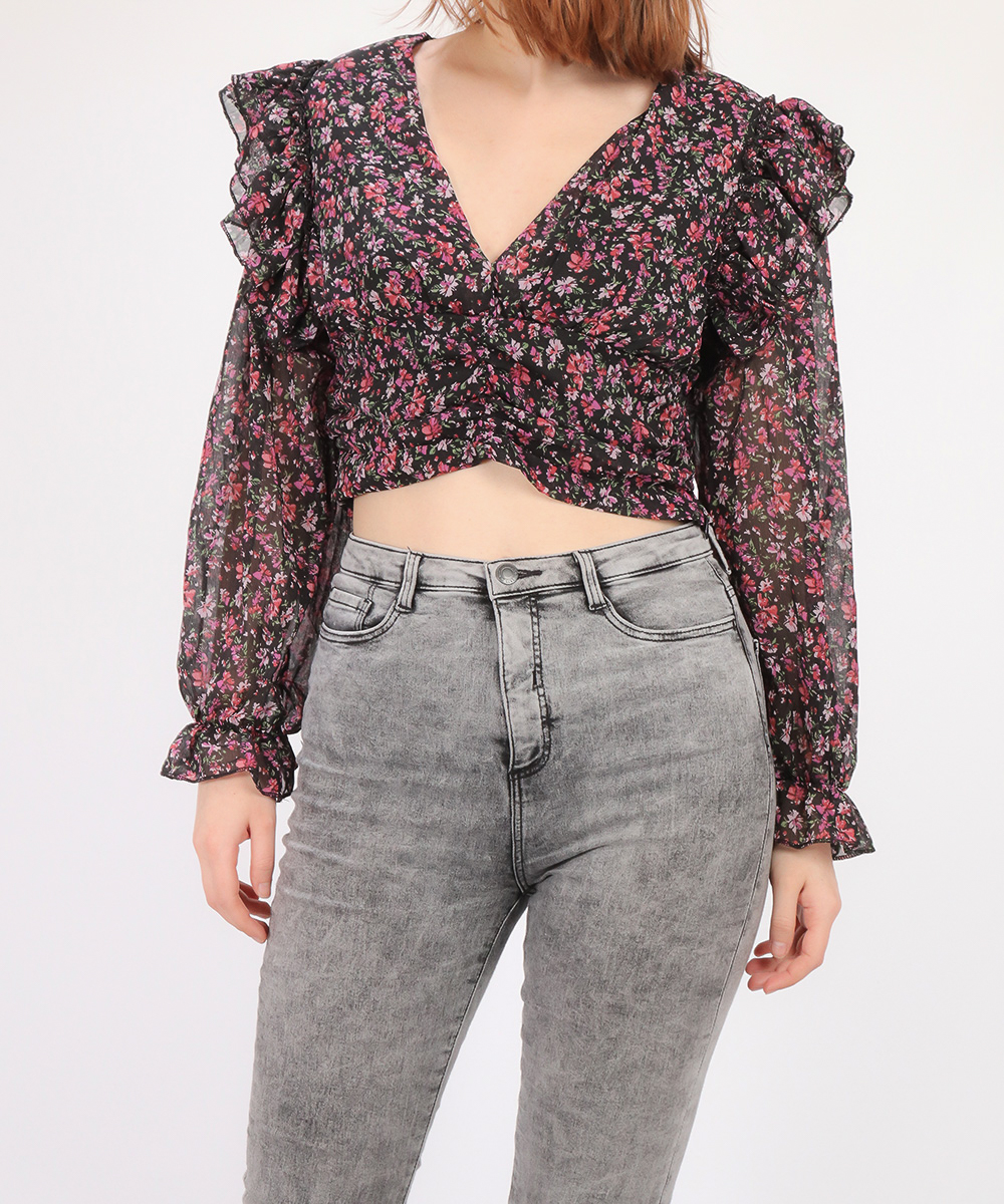 Top shein, floral, m