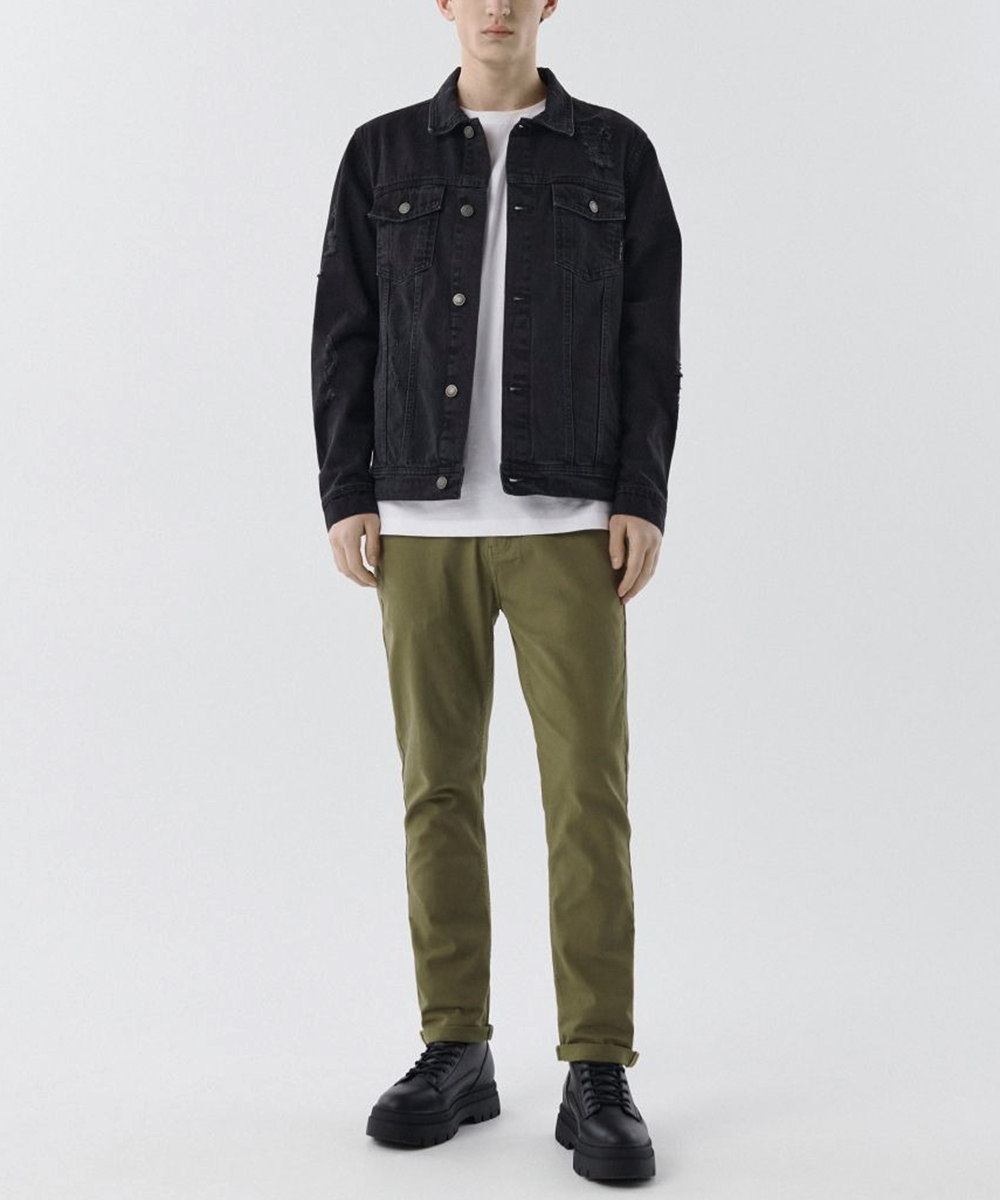 Pantaloni CROPP, verde, W28
