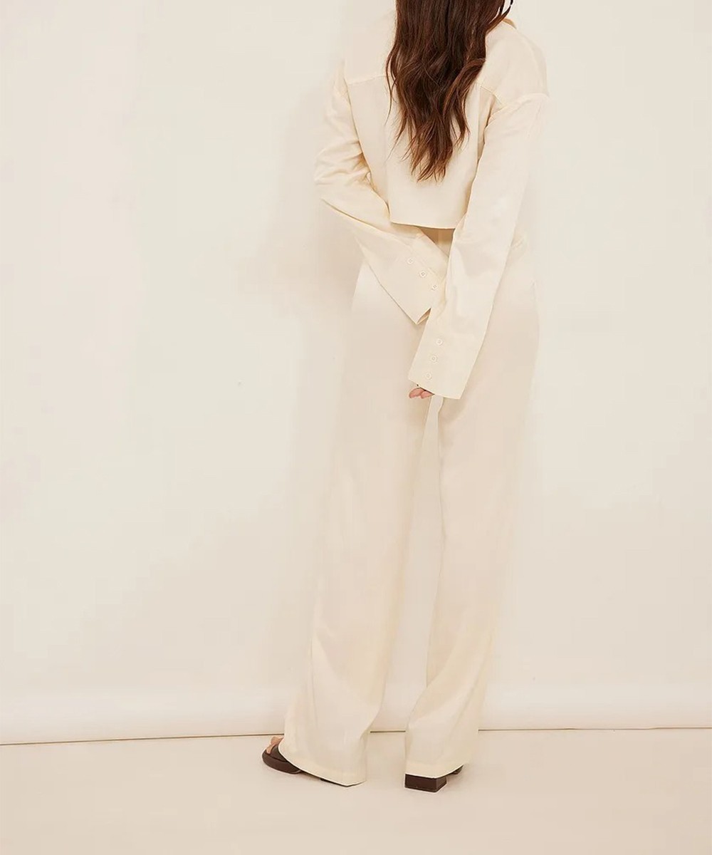 Pantaloni NA-KD, ecru, 36 - 1 | YEO