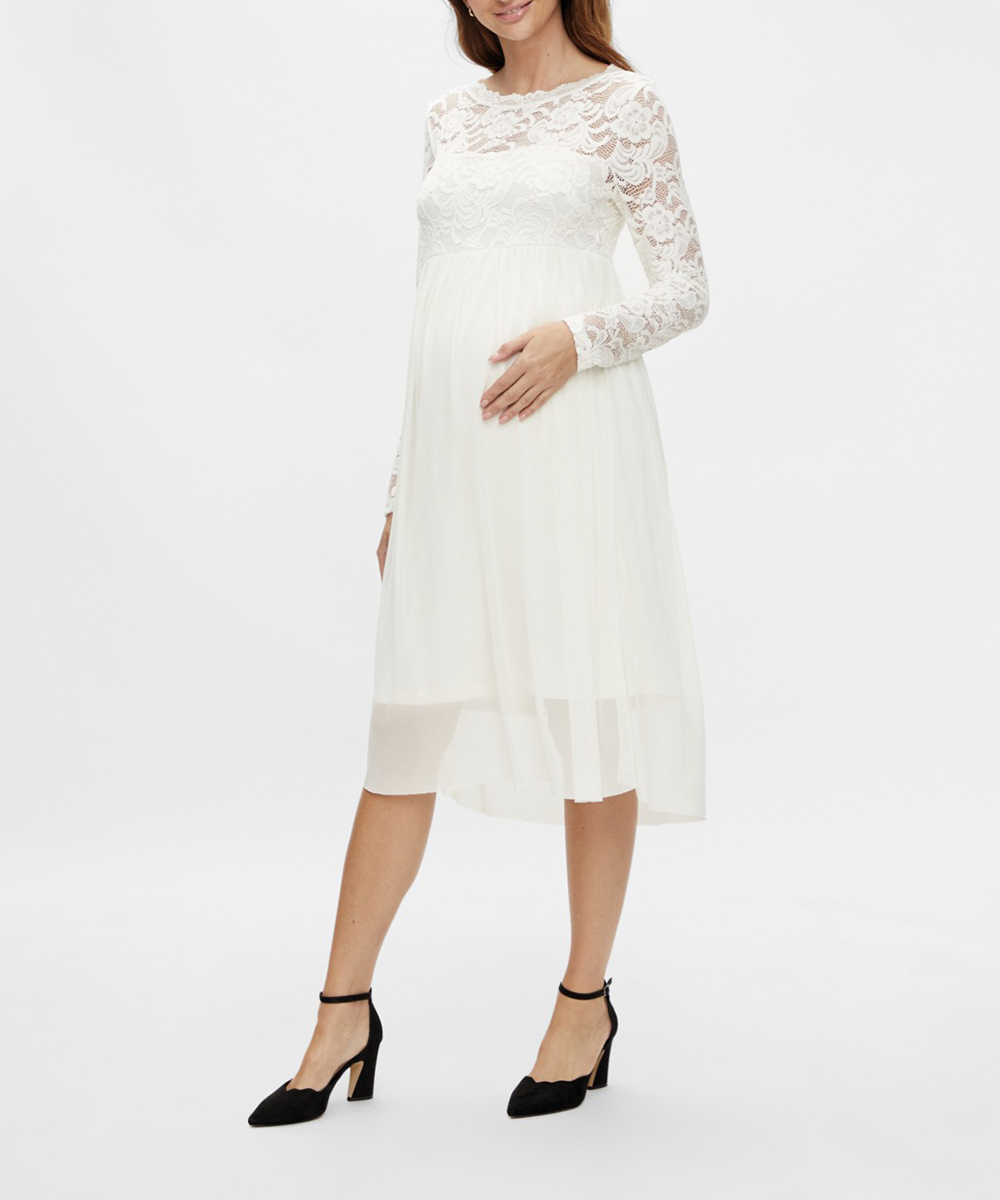 Rochie Medie Mamalicious, alb, XS
