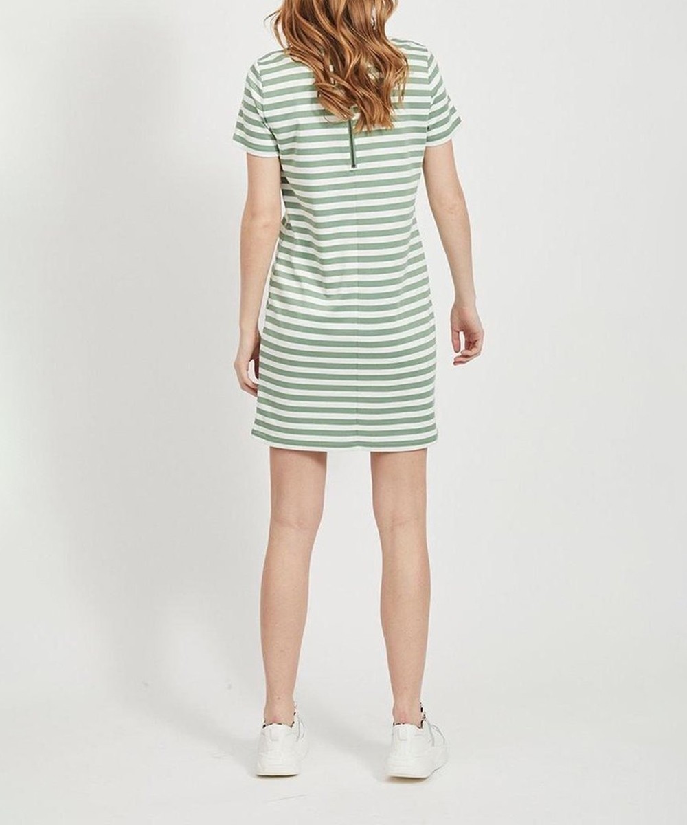 Rochie scurta Vila, alb/verde, XS - 1 | YEO