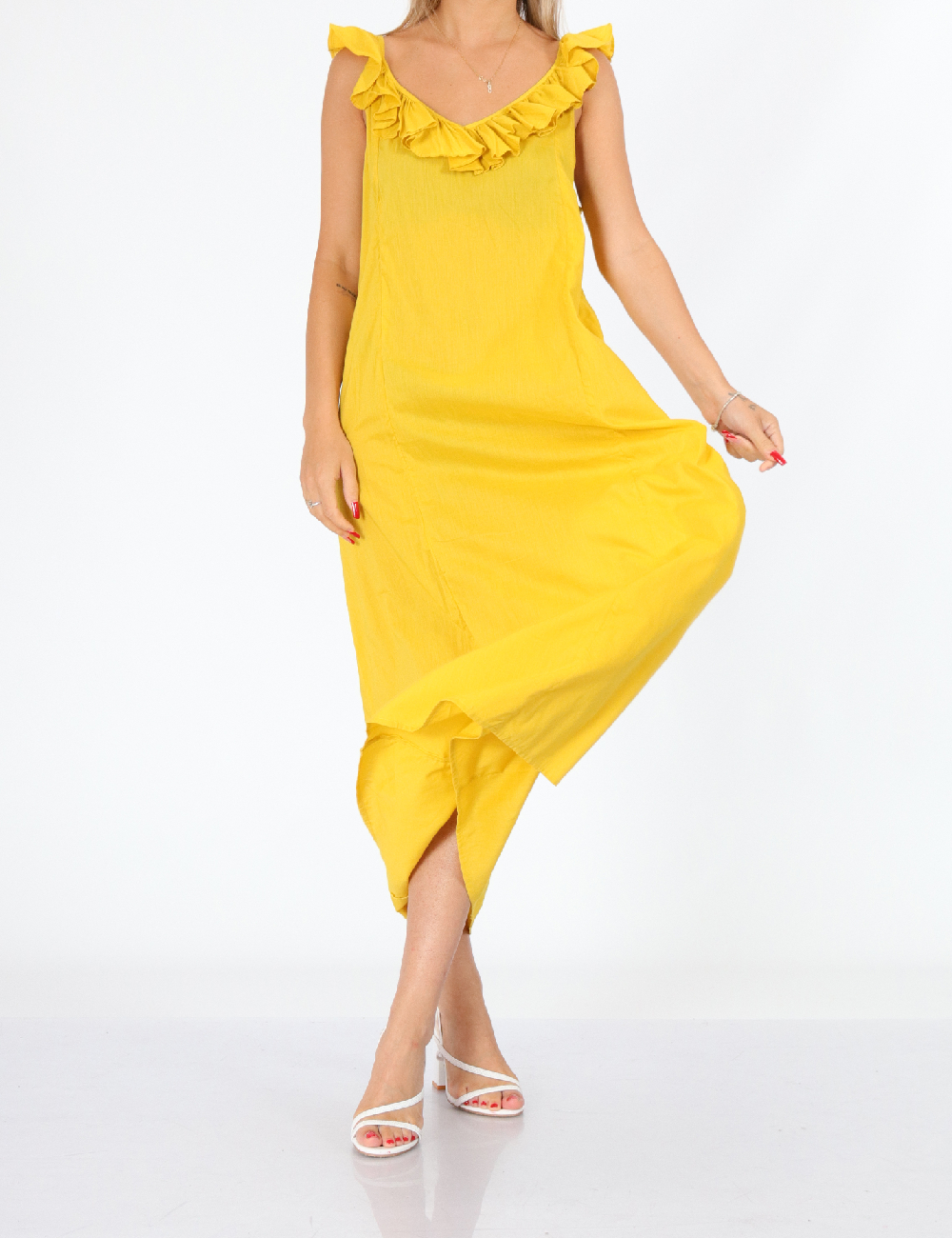Rochie medie Jacqueline de Yong, galben, 38