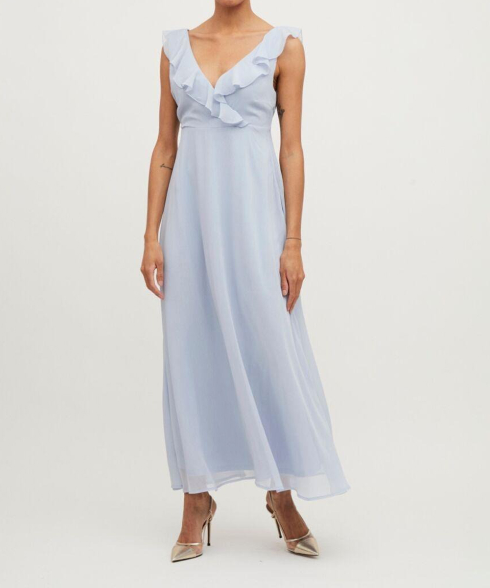 Rochie lunga Vila, bleu, 42