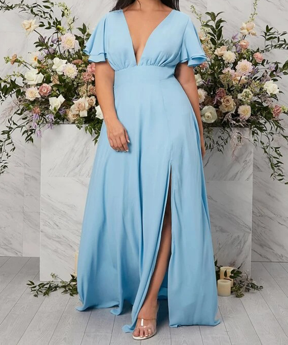Rochie lunga SHEIN CURVE, bleu