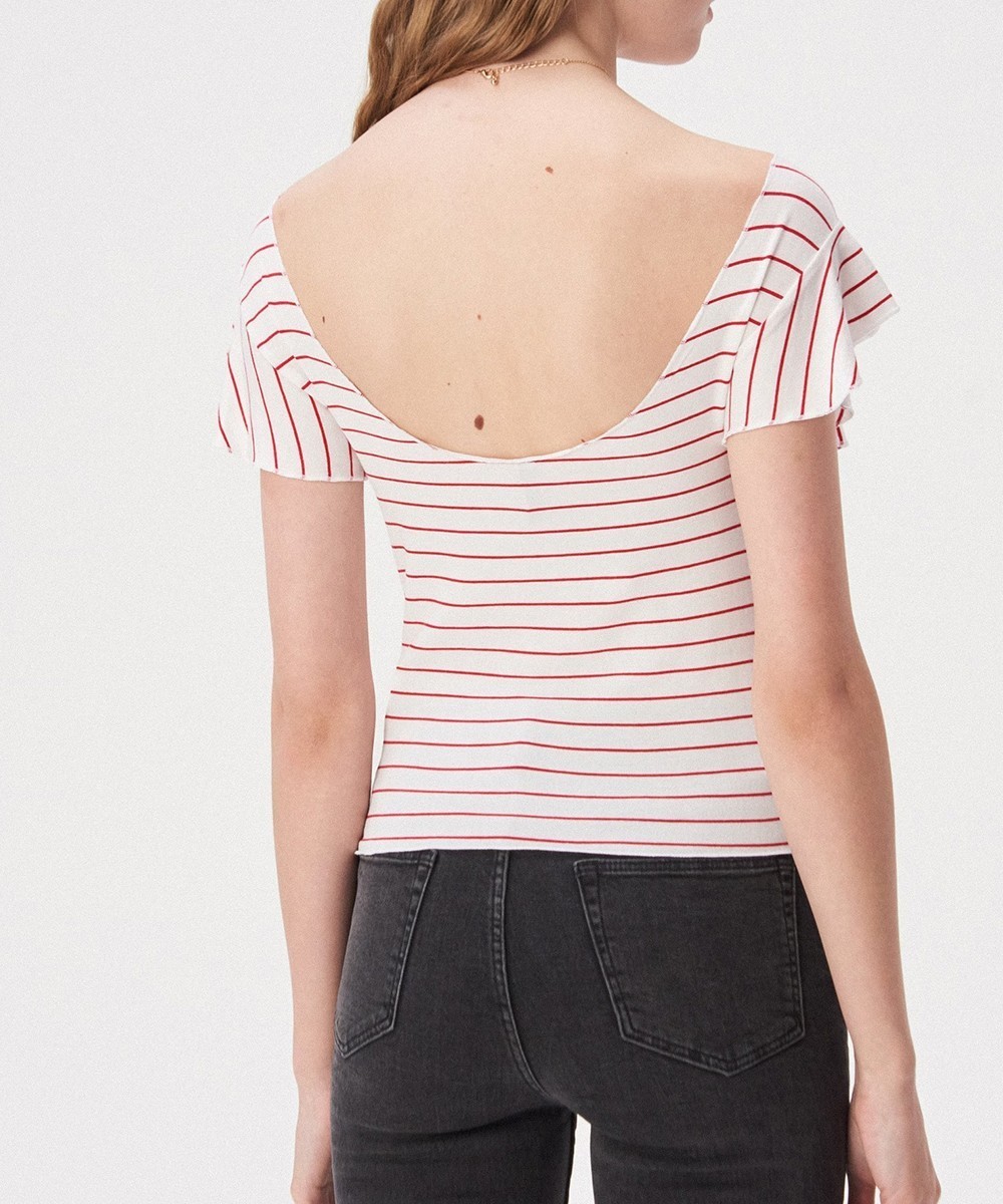 Tricou Sinsay, alb/rosu, L - 1 | YEO
