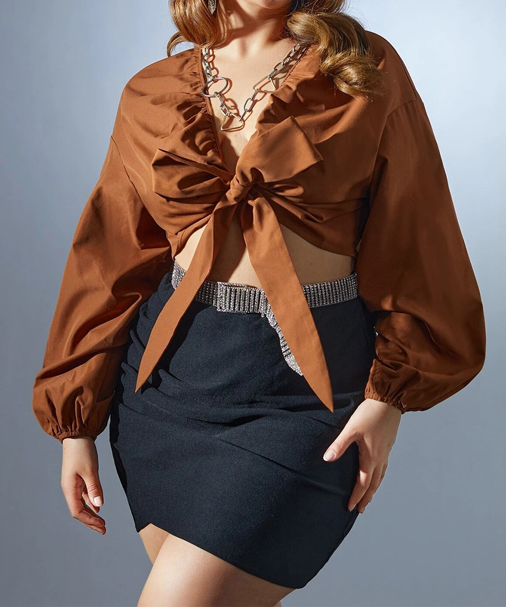 Top SHEIN CURVE, maro, 3XL