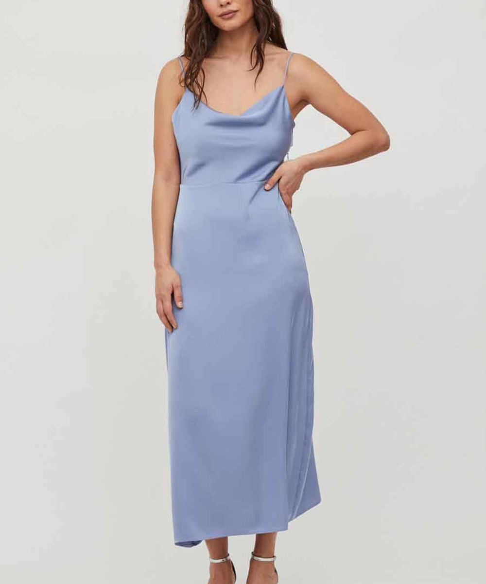 Rochie lunga Vila, albastru, 44