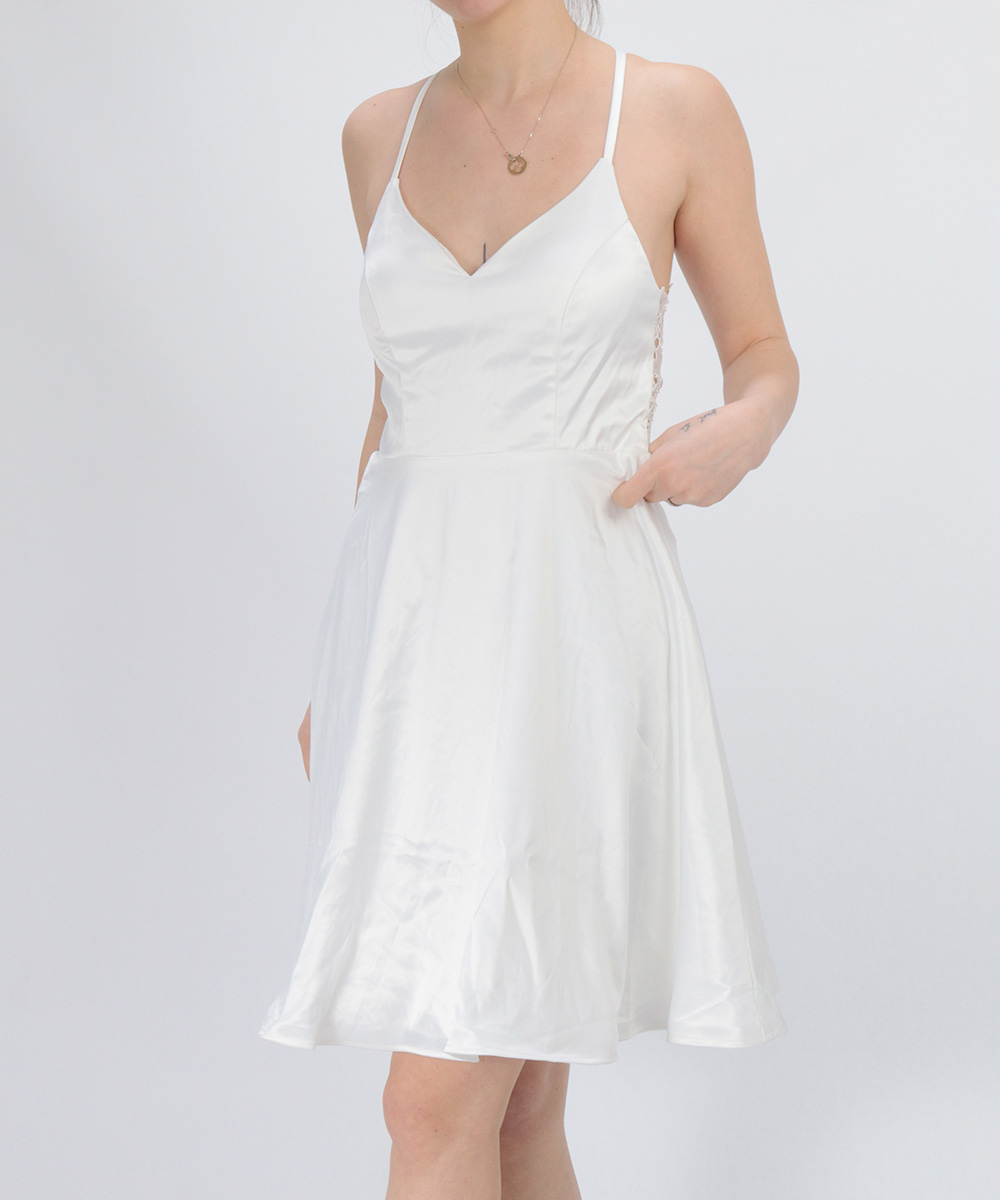 Rochie scurta Moments New York, alb, 34