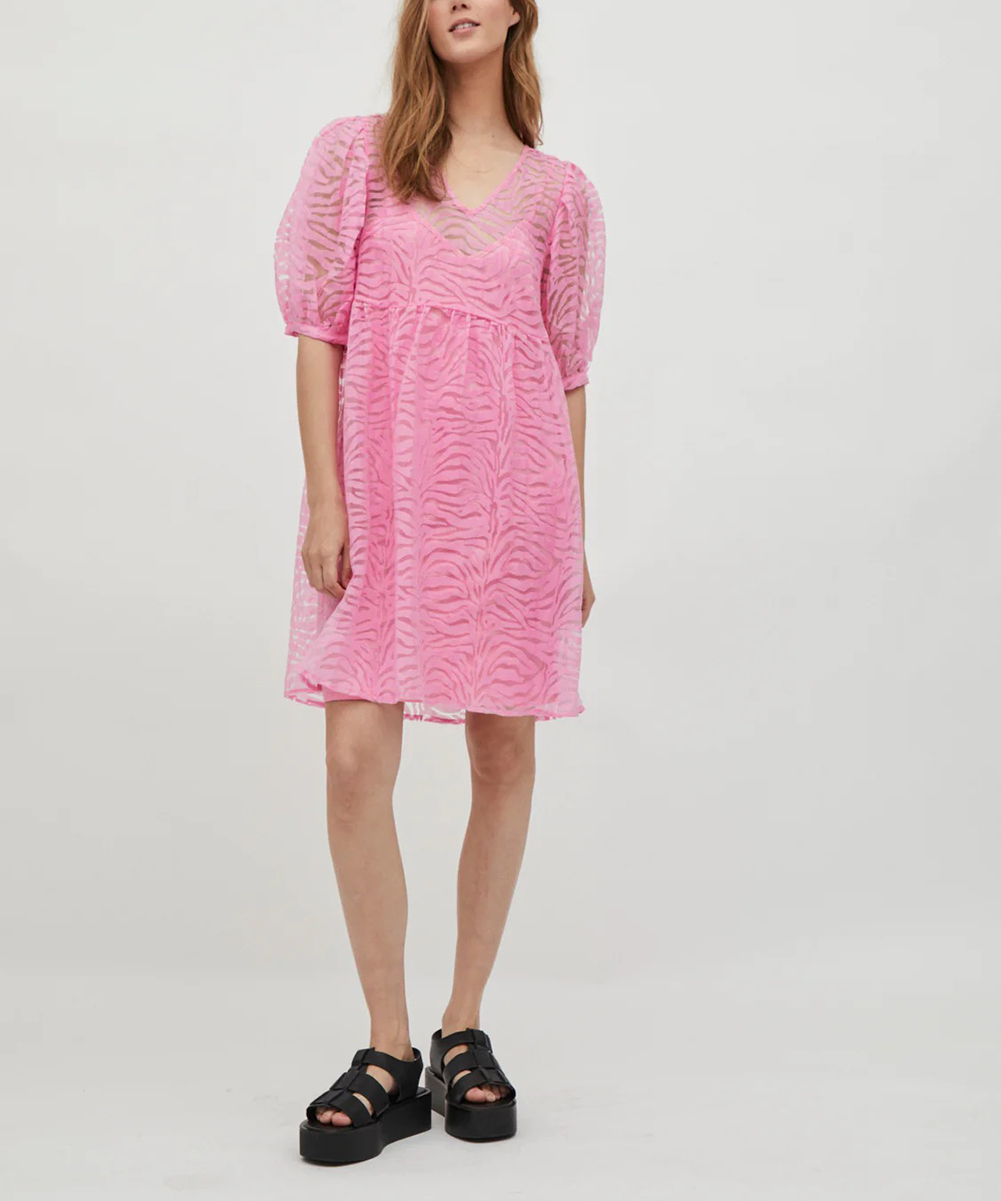 Rochie scurta Vila, roz, 38