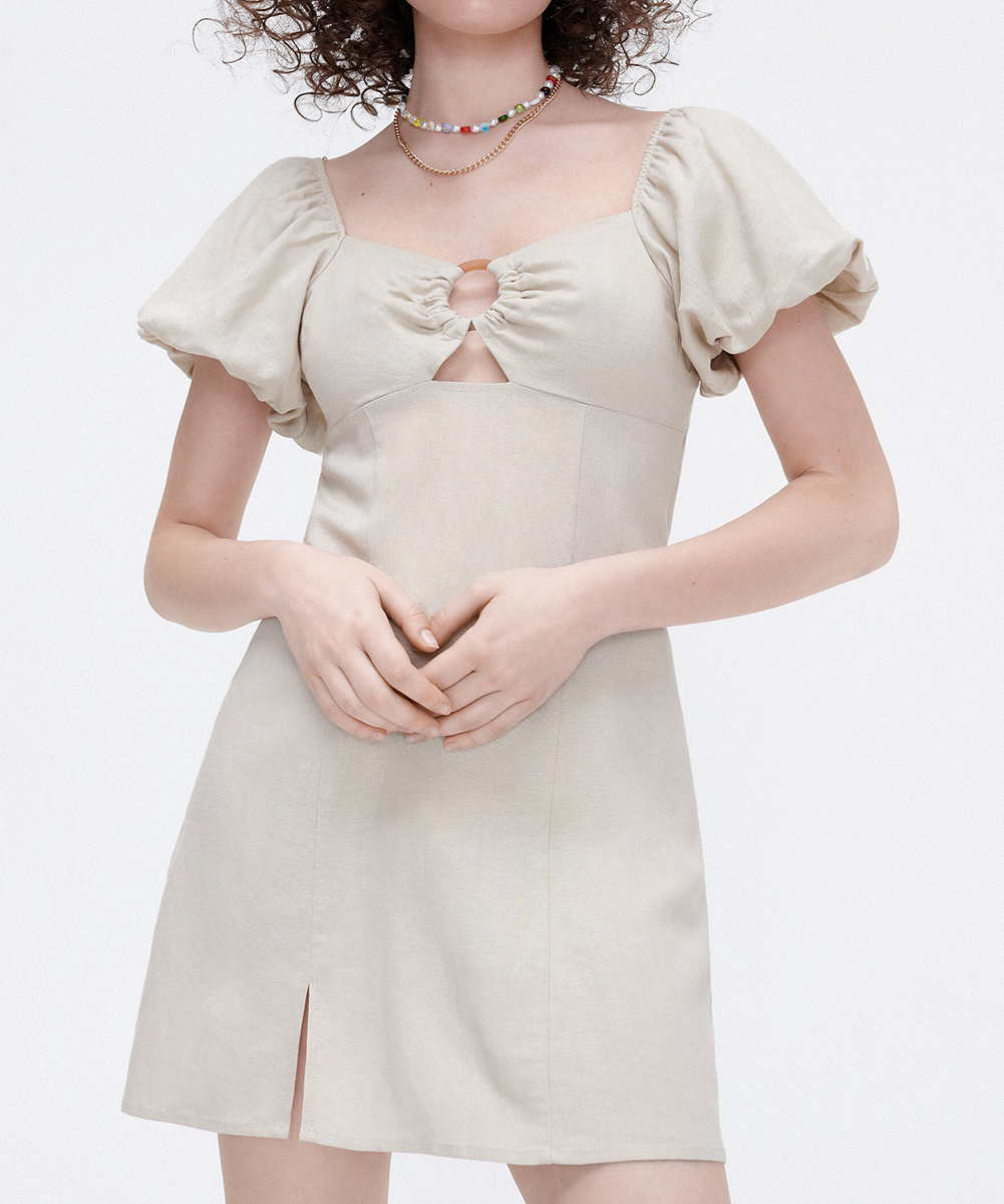 Rochie scurta CROPP, bej, XL