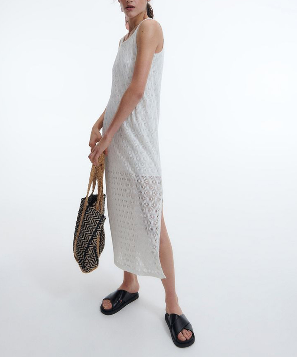 Rochie lunga Reserved, alb, XS