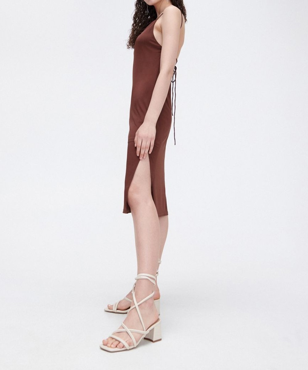 Rochie medie CROPP, maro, XS - 1 | YEO