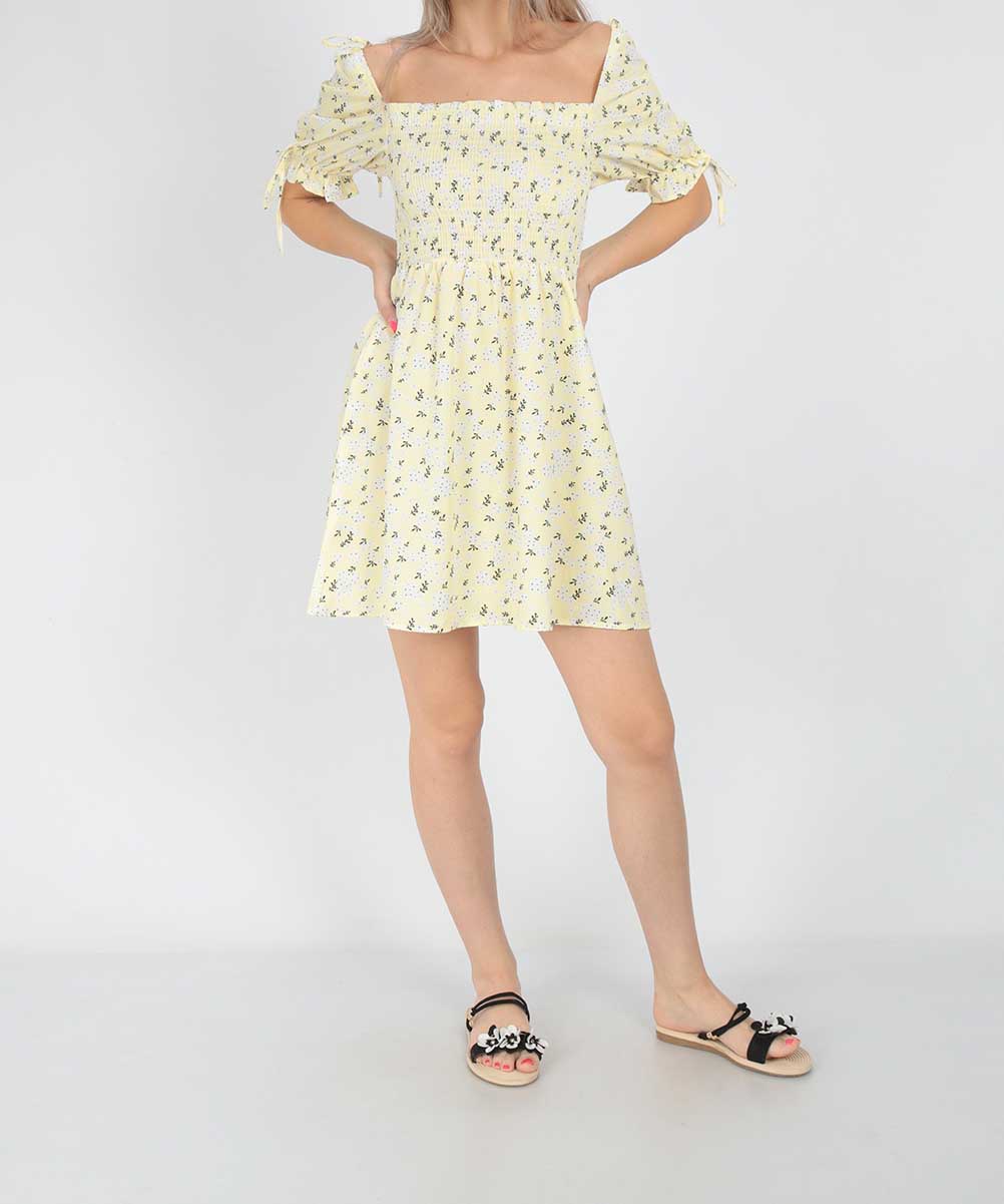 Rochie scurta shein, galben, s